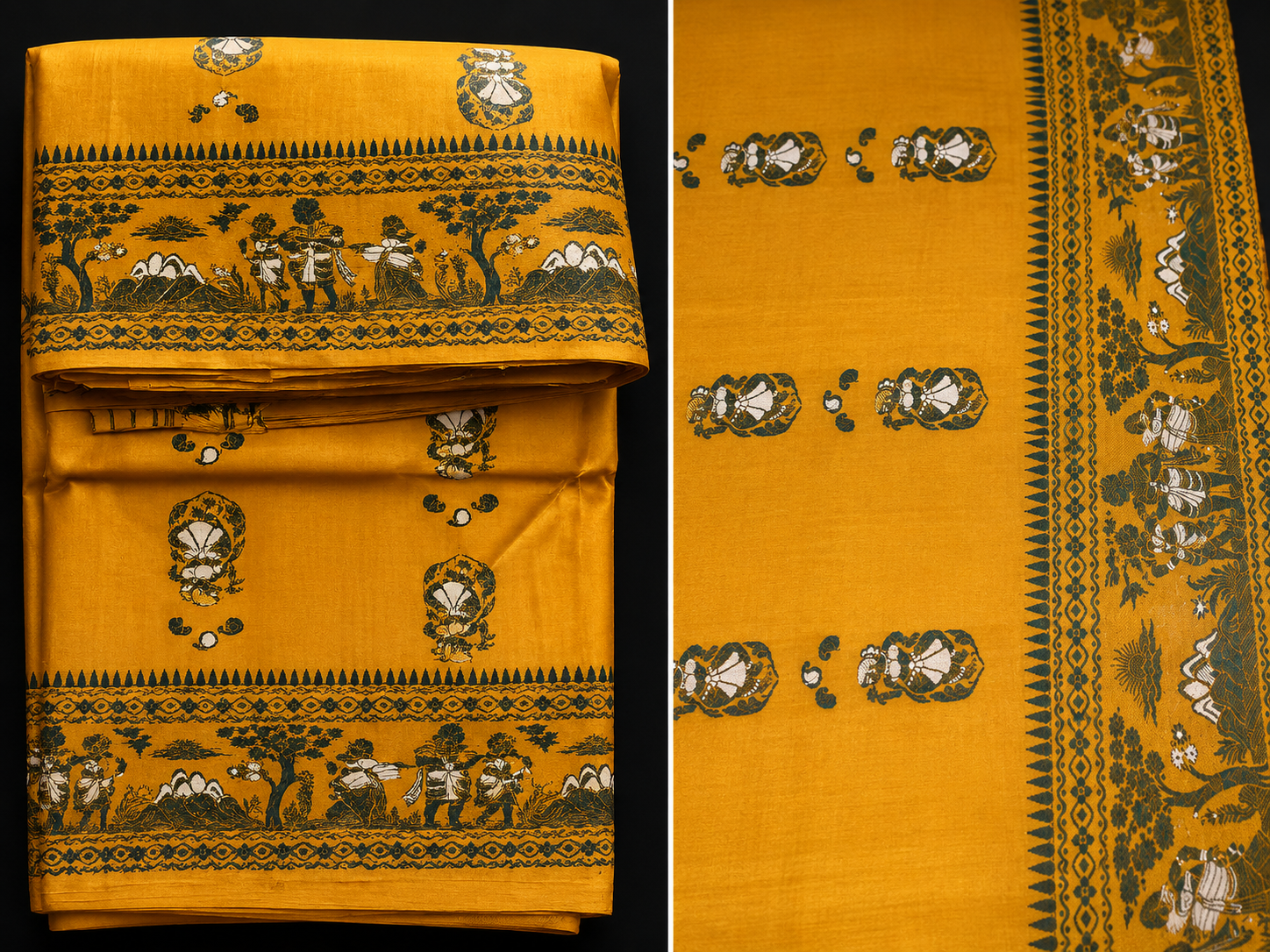 Saptaparna: Minakari Deep Harvest Gold Baluchuri