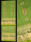 Gajagamini: Sage Green Baluchari with Royal Procession