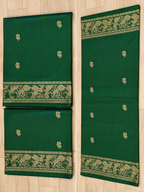 Aranya: Bottle Green Baluchari with Floral Butti