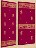 Alta: Rani Pink Baluchari with Gold Butti and Chariot Border