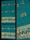Neelambari: Peacock Teal Baluchari