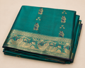 Neelambari: Peacock Teal Baluchari