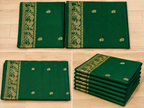 Aranya: Bottle Green Baluchari with Floral Butti